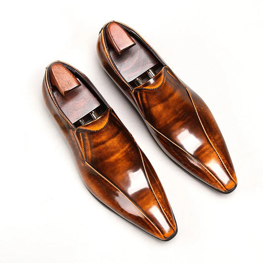 Hamilton Royce Genuine Leather Pointed Dress Shoes