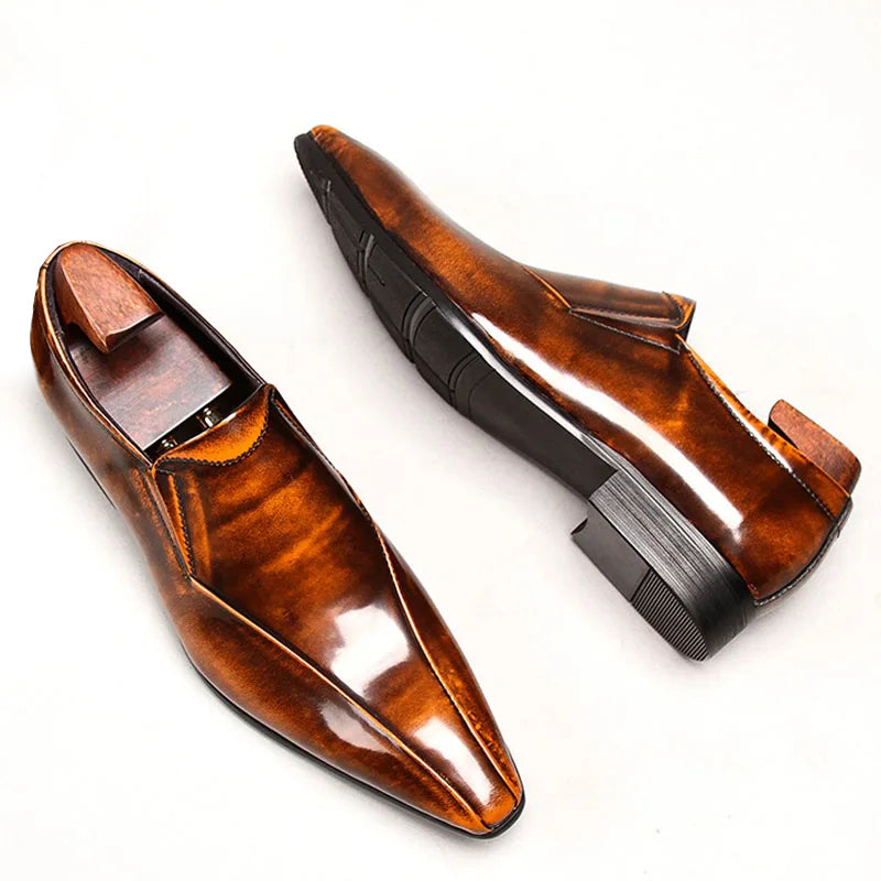 Hamilton Royce Genuine Leather Pointed Dress Shoes